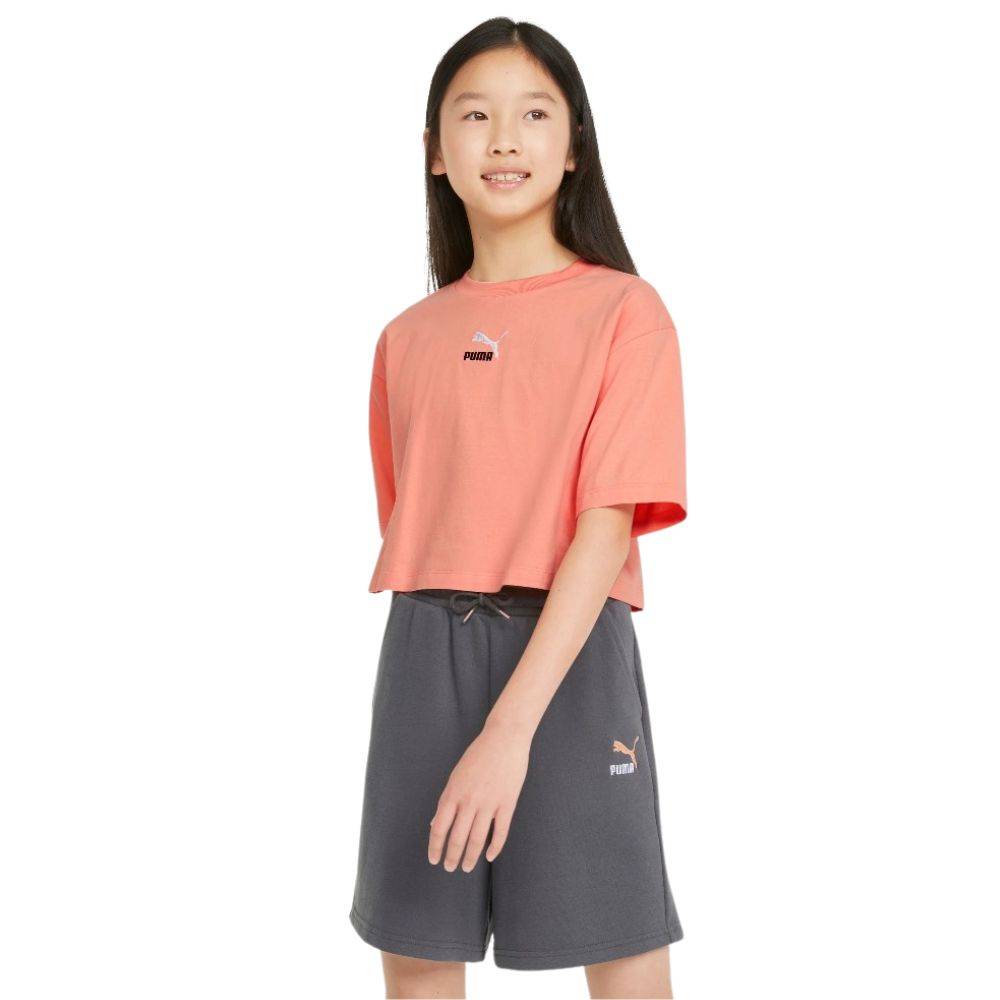 PUMA GIRLS CROPPED TEE JR
