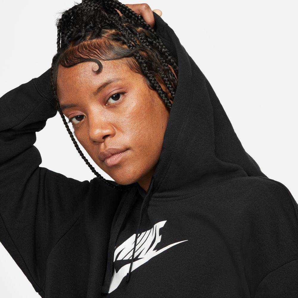 NIKE CLUB FLEECE OVERSIZED CROPPED HOODIE