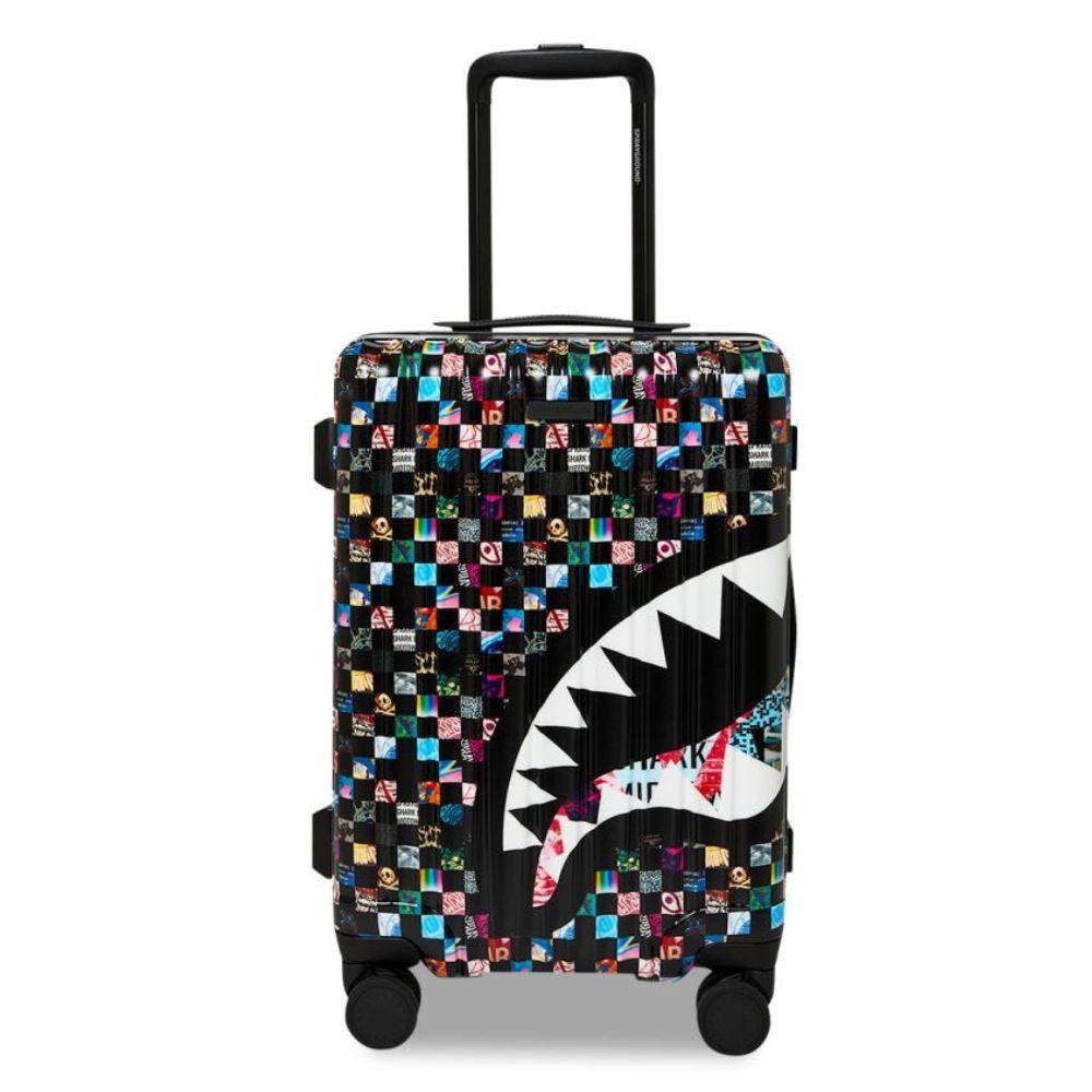 SPRAYGROUND CRAZY CHECK CARRY-ON LUGGAGE