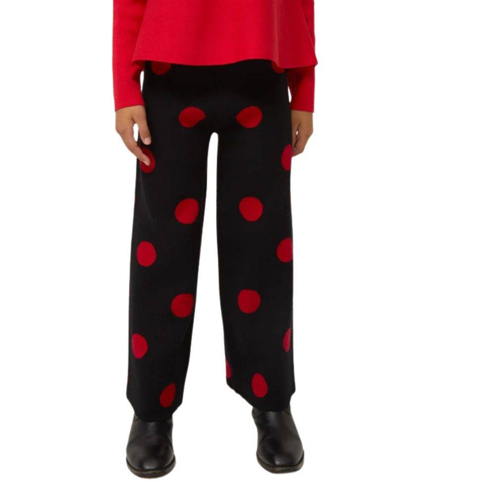 COMPANIA FANTASTICA GIRLS POLKA DOTS KNIT PANTS