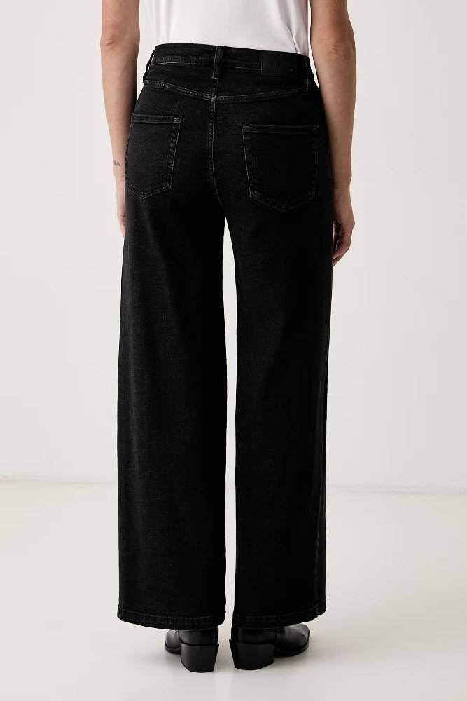 DKNY HIGH RISE WIDE LEG JEANS