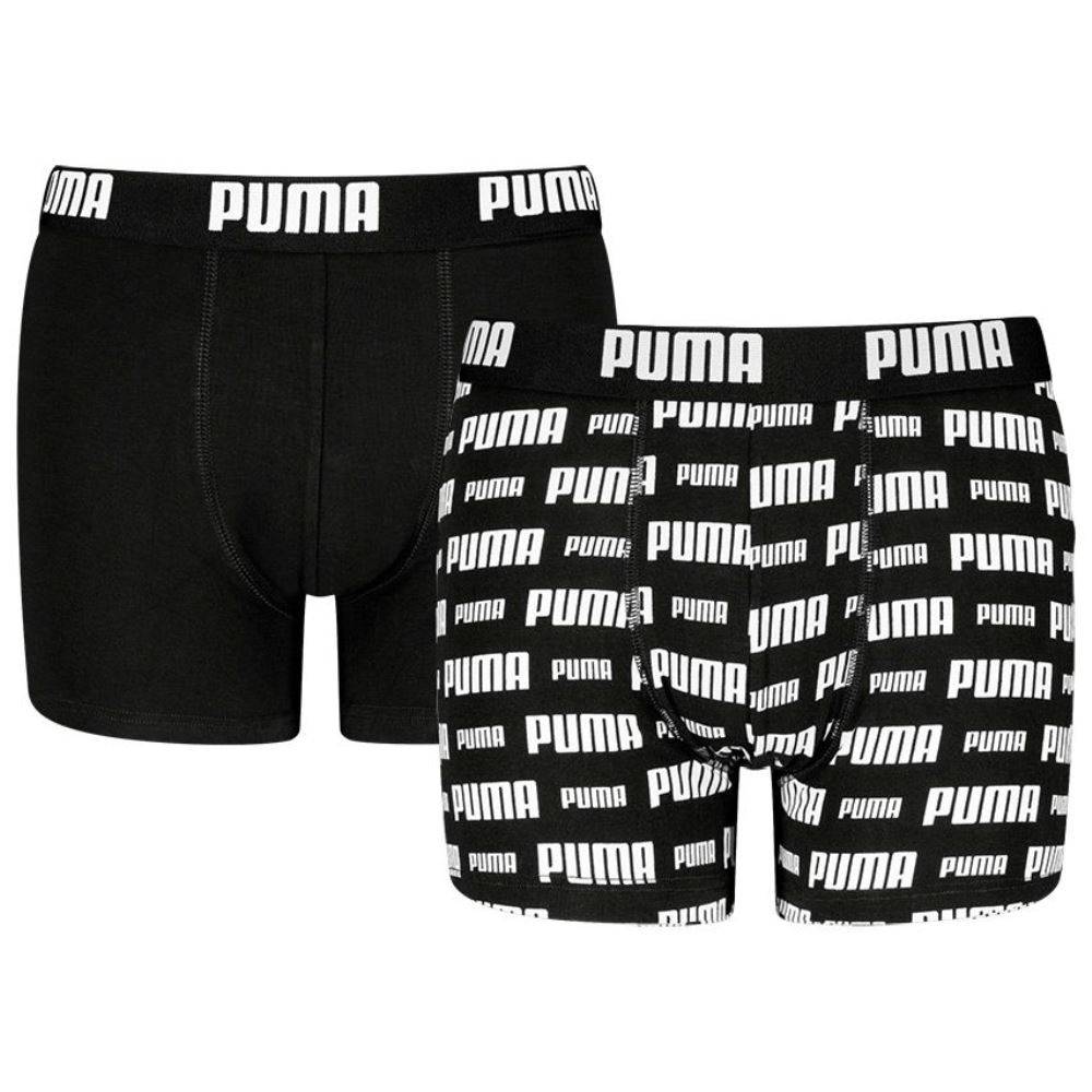 PUMA 947010 BOYS EVERYDAY LOGO PRINT BOXERS 2P