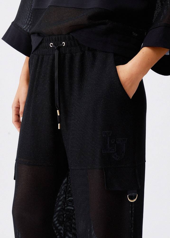 LIU JO MESH CARGO TROUSERS