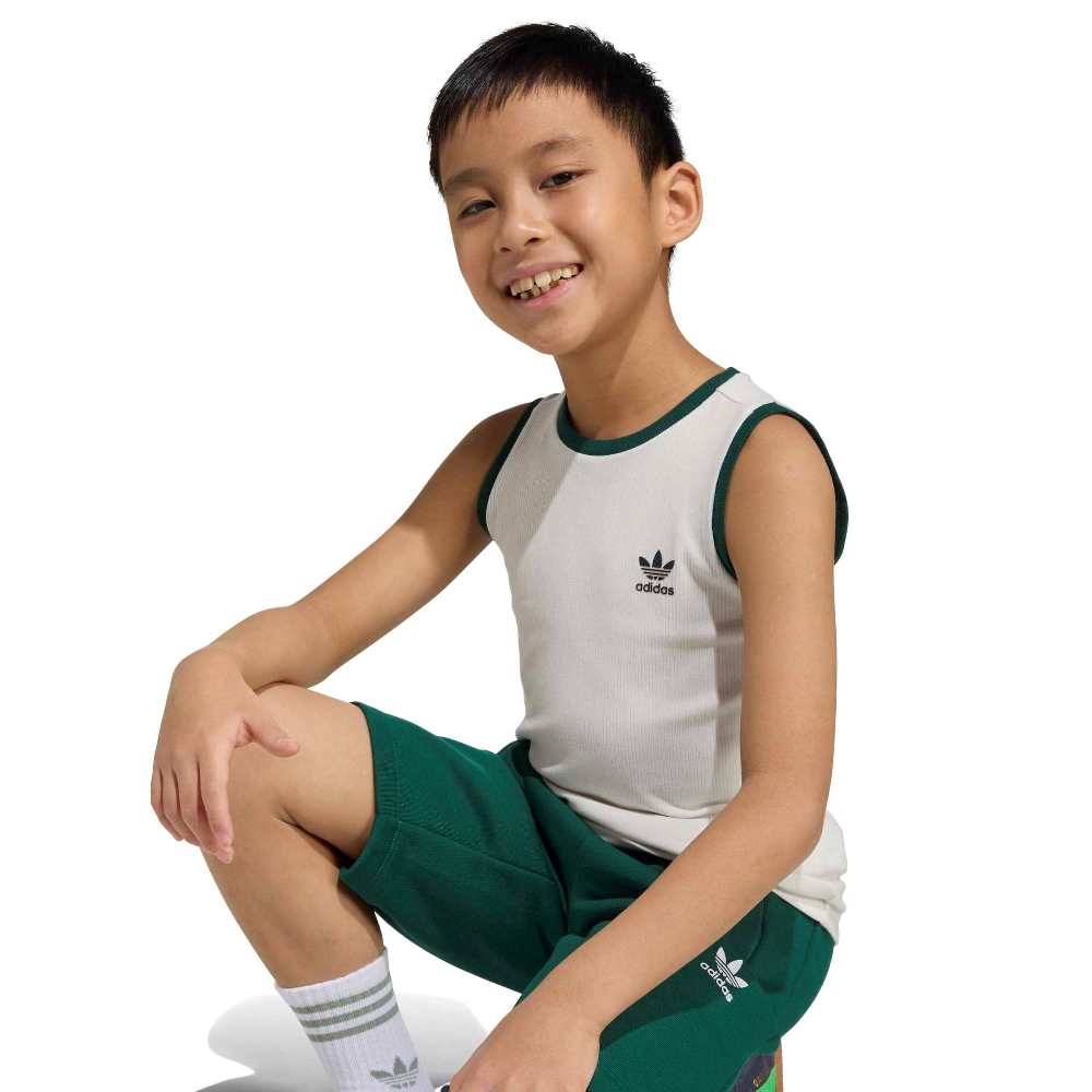 ADIDAS ORIGINALS LITTLE BOYS REGULAR RIB SHORT TANK SET