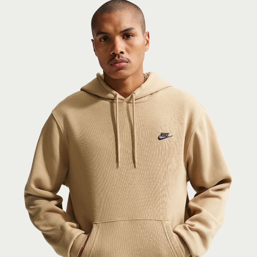 NIKE CLUB BRUSHED FLEECE PULLOVER HOODIE