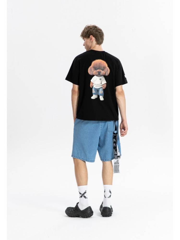 MWM TEDDY BEAR STREETWEAR DOG PRINT REGULAR FIT TEE