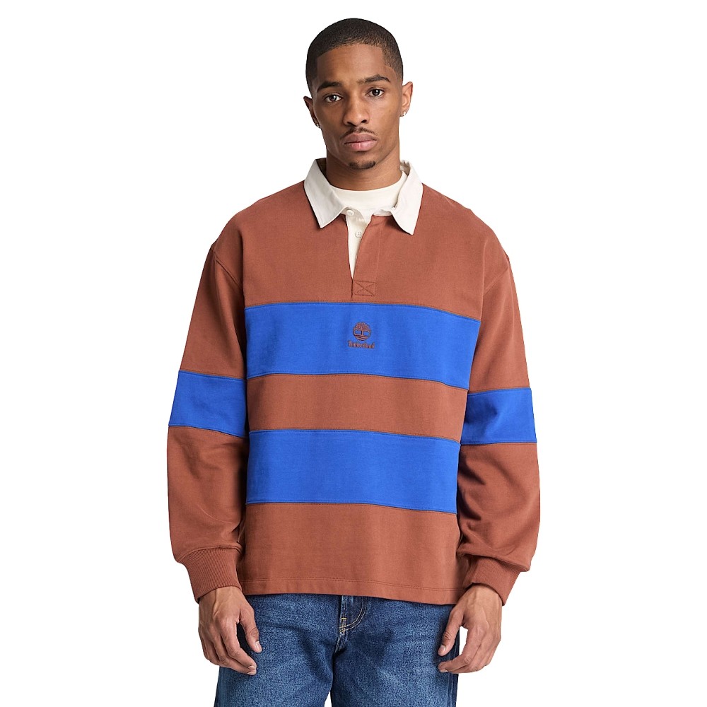 TIMBERLAND LONG SLEEVE RUGBY POLO LB SWEATSHIRT