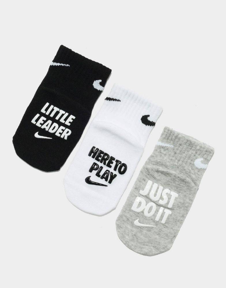 NIKE 3PK VERBIAGE GRIPPER SOCK