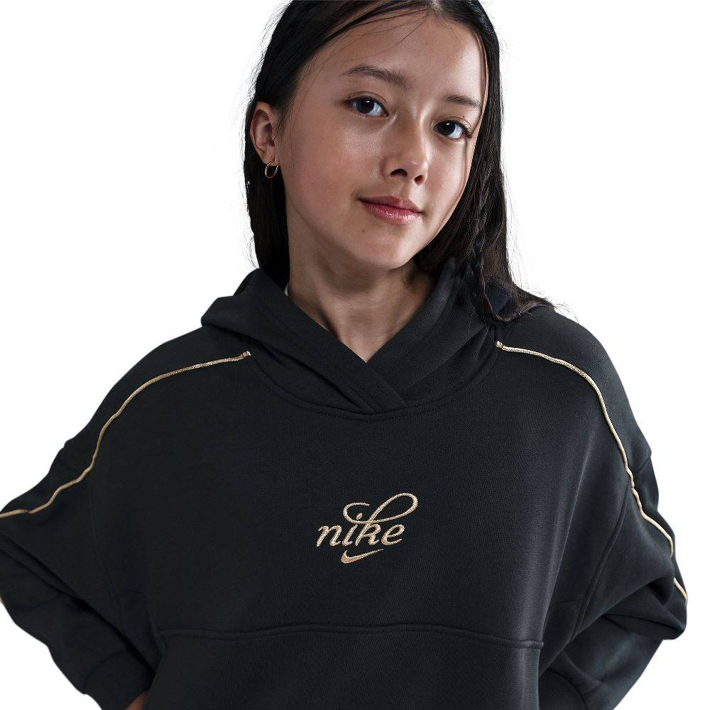 NIKE NSW GIRLS CLUB BOXY HOODIE SHINE