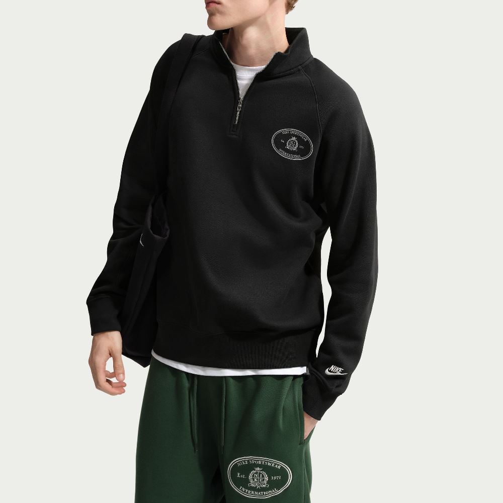 NIKE CLUB 1/2 ZIP FLEECE TOP
