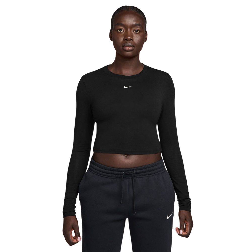NIKE NSW WOMENS CHILL KNIT LONG-SLEEVE CROPPED TOP