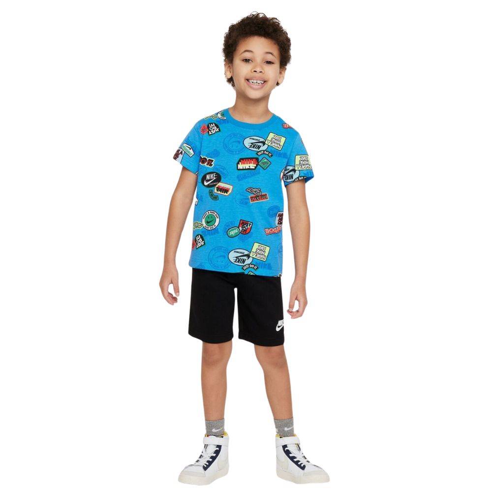 NIKE LITTLE KIDS B NSW AOP FT SHORT SET