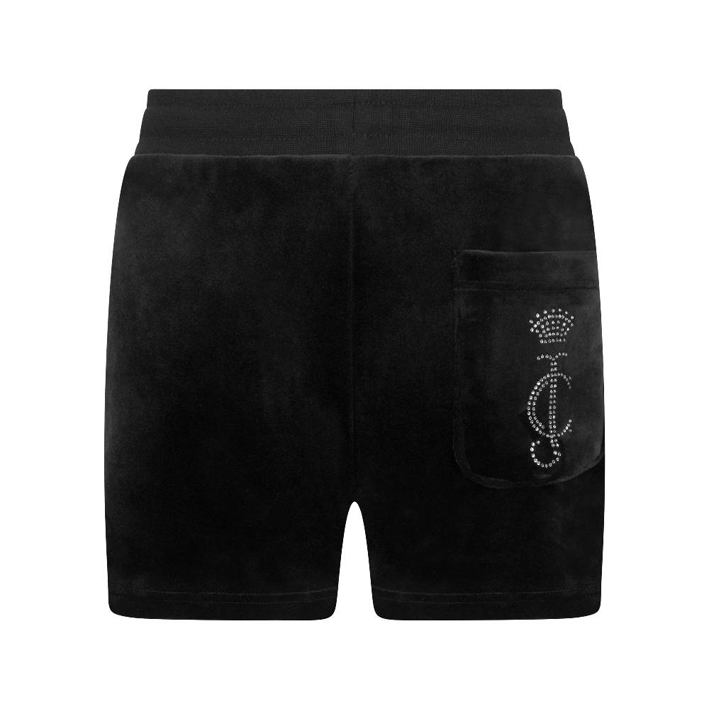 JUICY COUTURE GIRLS LUXE VELOUR  DIAMANTE SHORT