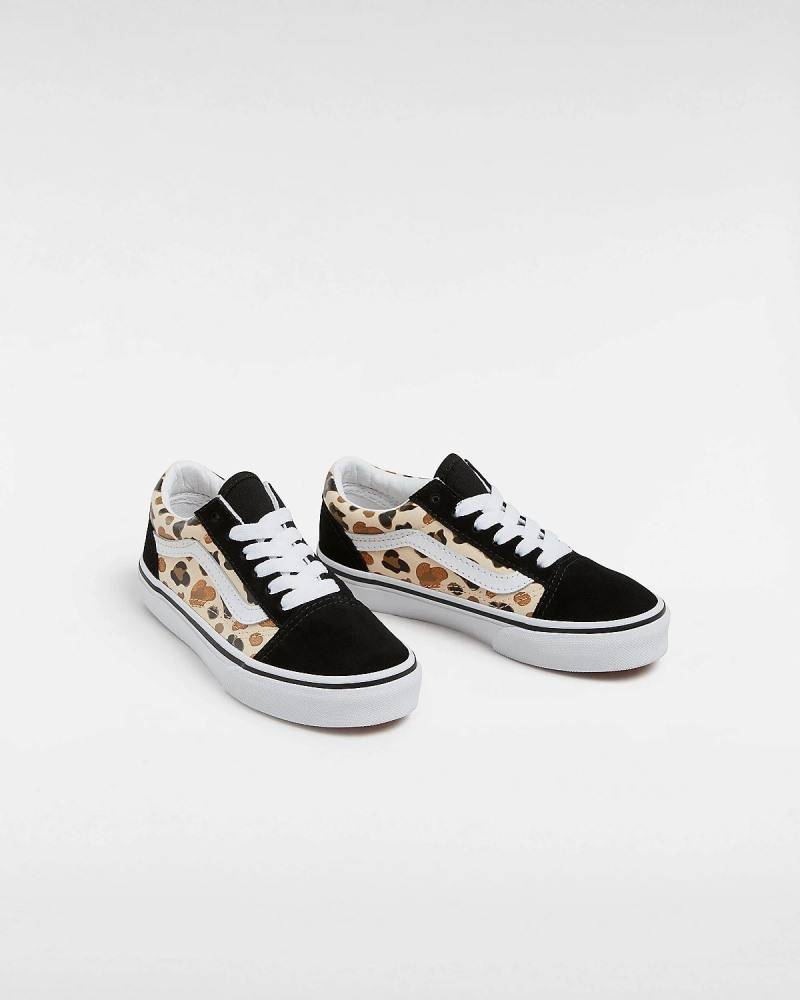 VANS KIDS OLD SKOOL LEOPARD GLITTER SHOES
