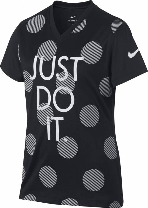 NIKE GIRLS DRY DOT POLKA JUST DO IT TOP