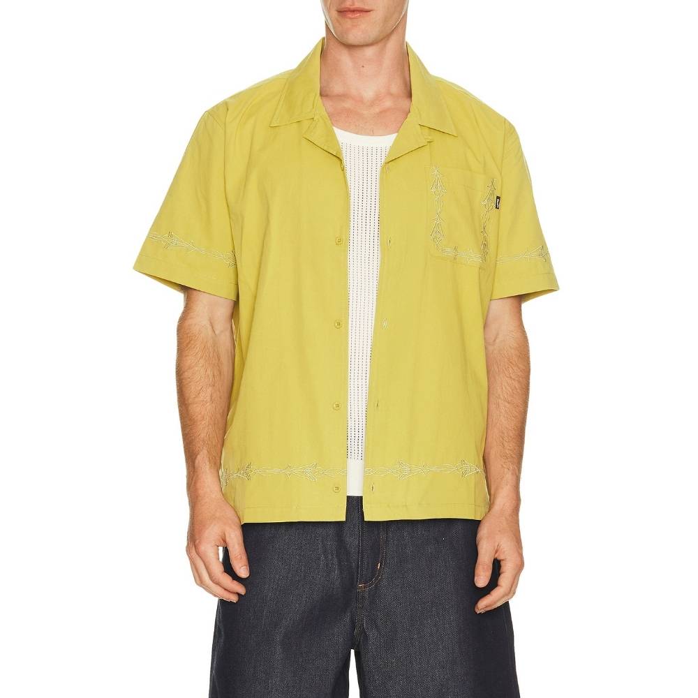 HUF PINSTRIPE EMB S/S RESORT SHIRT