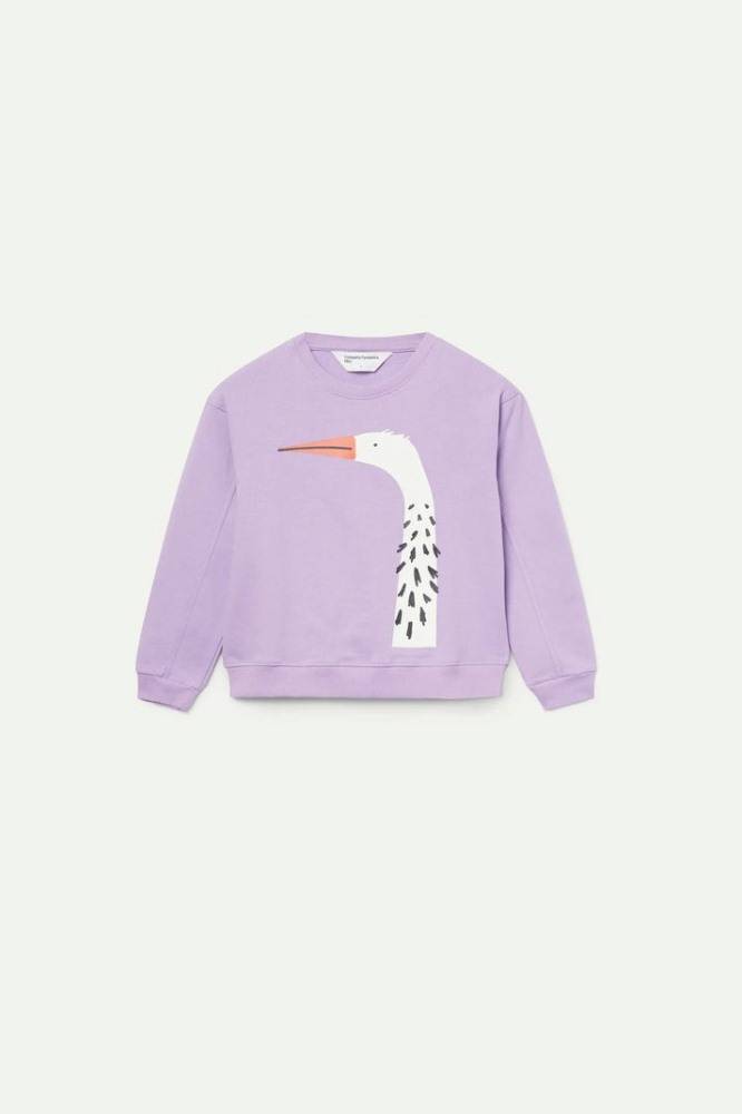COMPANIA FANTASTICA GIRLS SWEATSHIRT WITH HERON PRINT