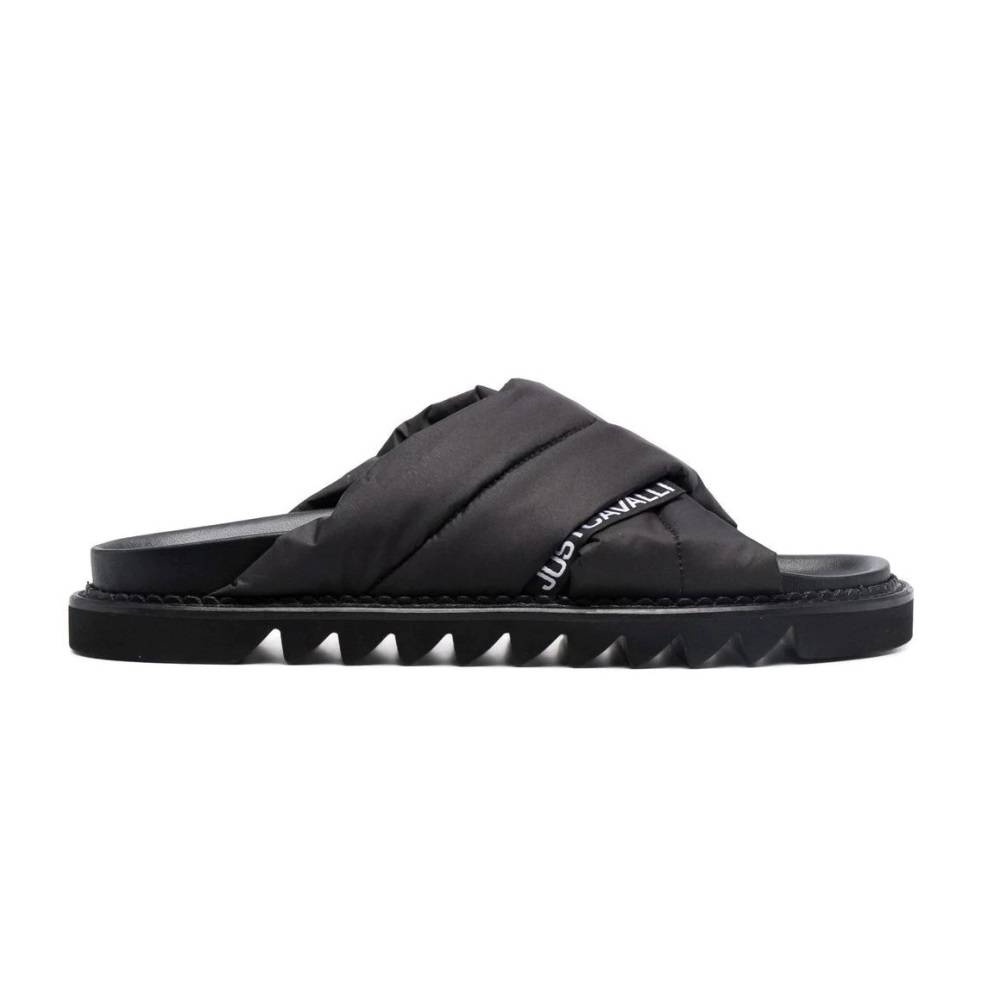 JUST CAVALLI CROSS-OVER STRAP MENS SLIDES