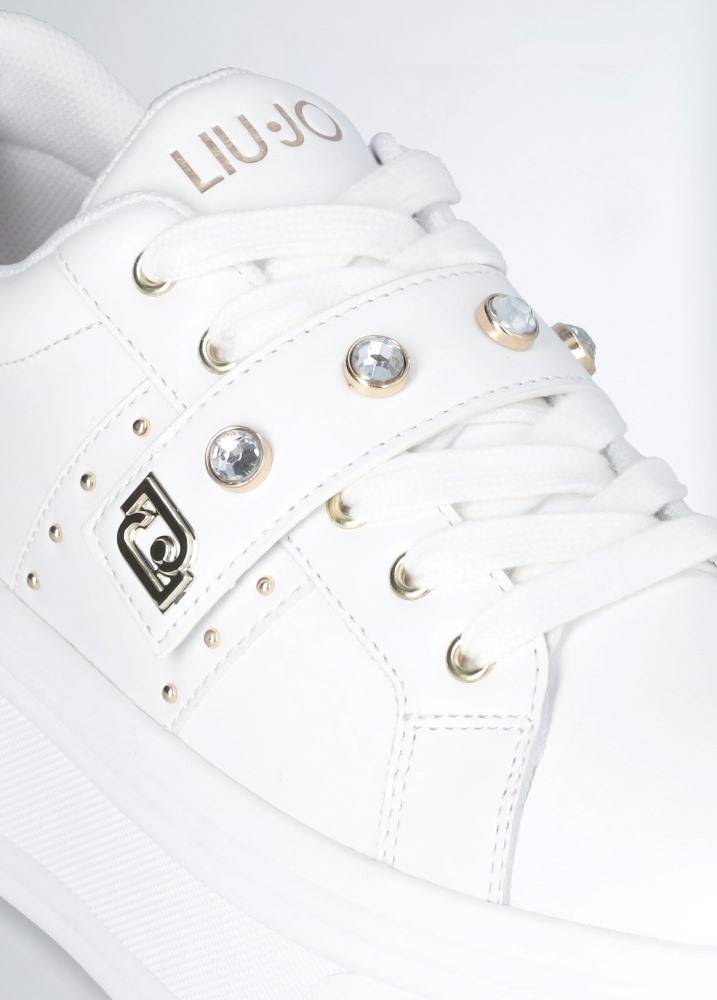 LIU JO SELMA 05 - PLATFORM SNEAKERS WITH JEWEL STONES