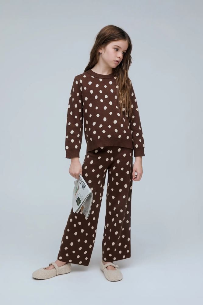 COMPANIA FANTASTICA CATAHOULA POLKA DOT KNIT TROUSERS