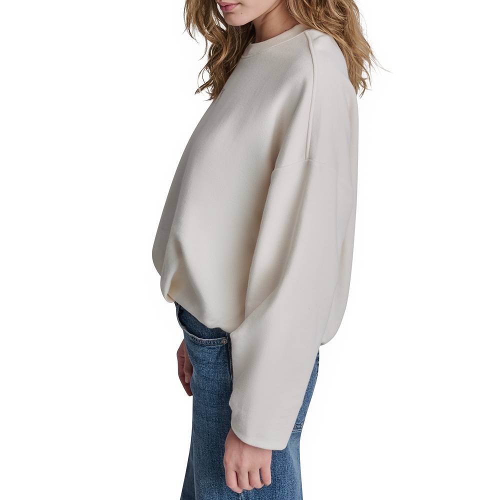 DKNY LOGO EMBELLISHED CREW NECK SWEATSHIRT