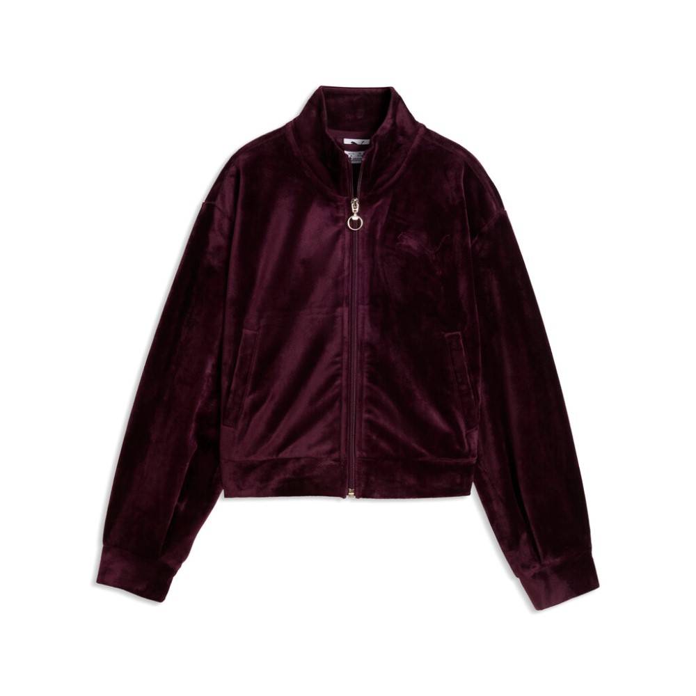 PUMA ESS ELEVATED VELOUR SHORT LENGTH  TRACKJACKET G