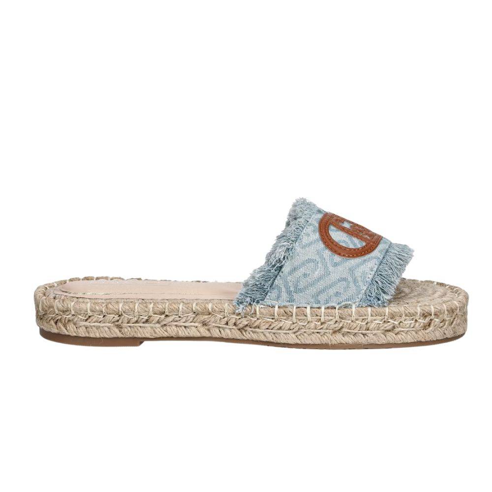 PAROS 01 - DENIM SANDALS WITH MONOGRAM