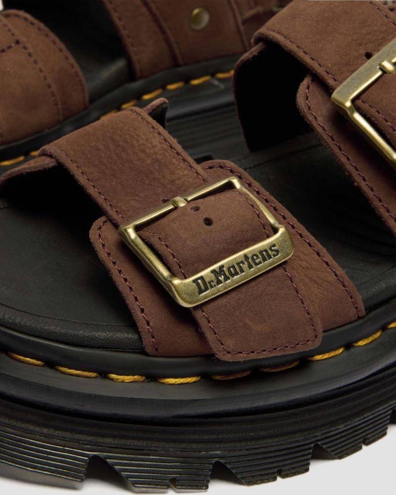 DR. MARTENS ZEBZAG NUBUCK PLATFORM SANDAL