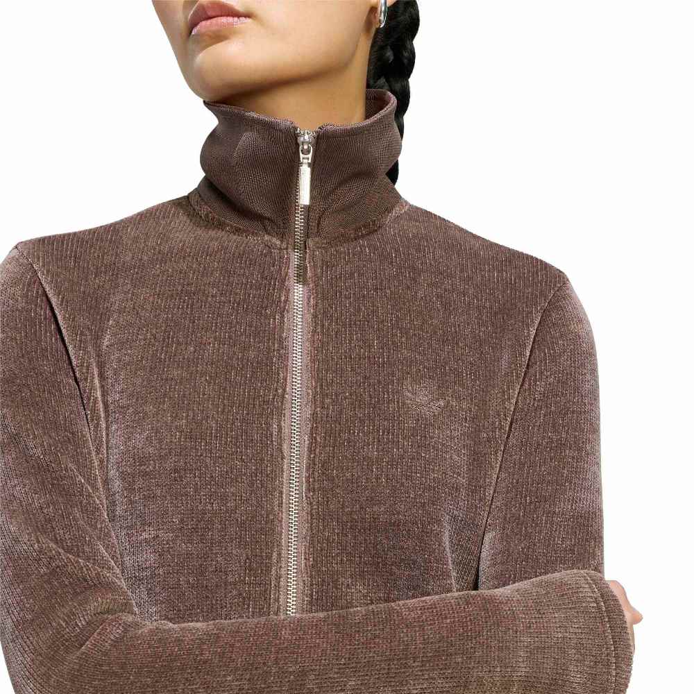 ADIDAS ORIGINALS PREM ESS CHENILLE ZIP UP TRACK CARDIGAN