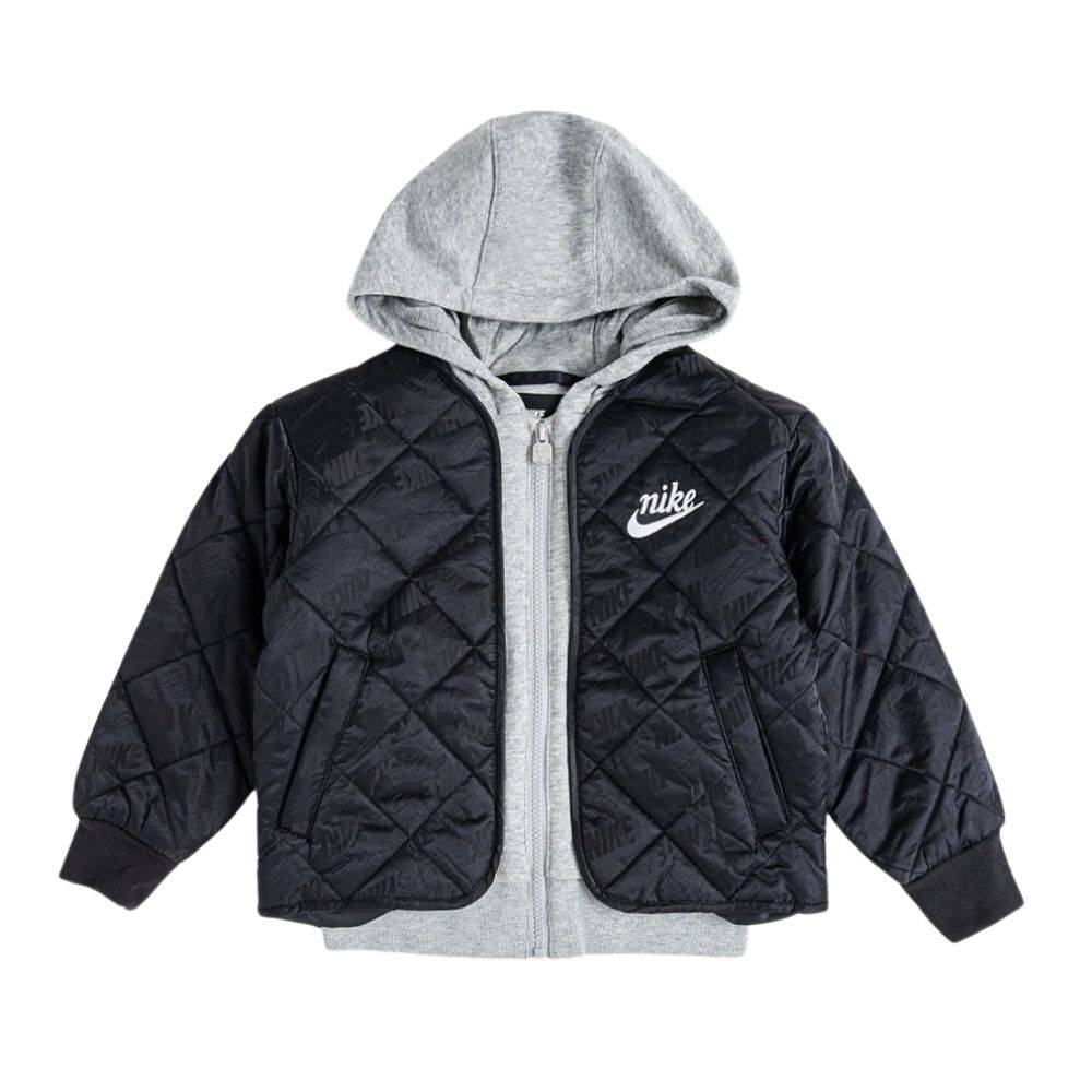 NIKE LITTLE KIDS FLEECE HOODED QUILT JACKET