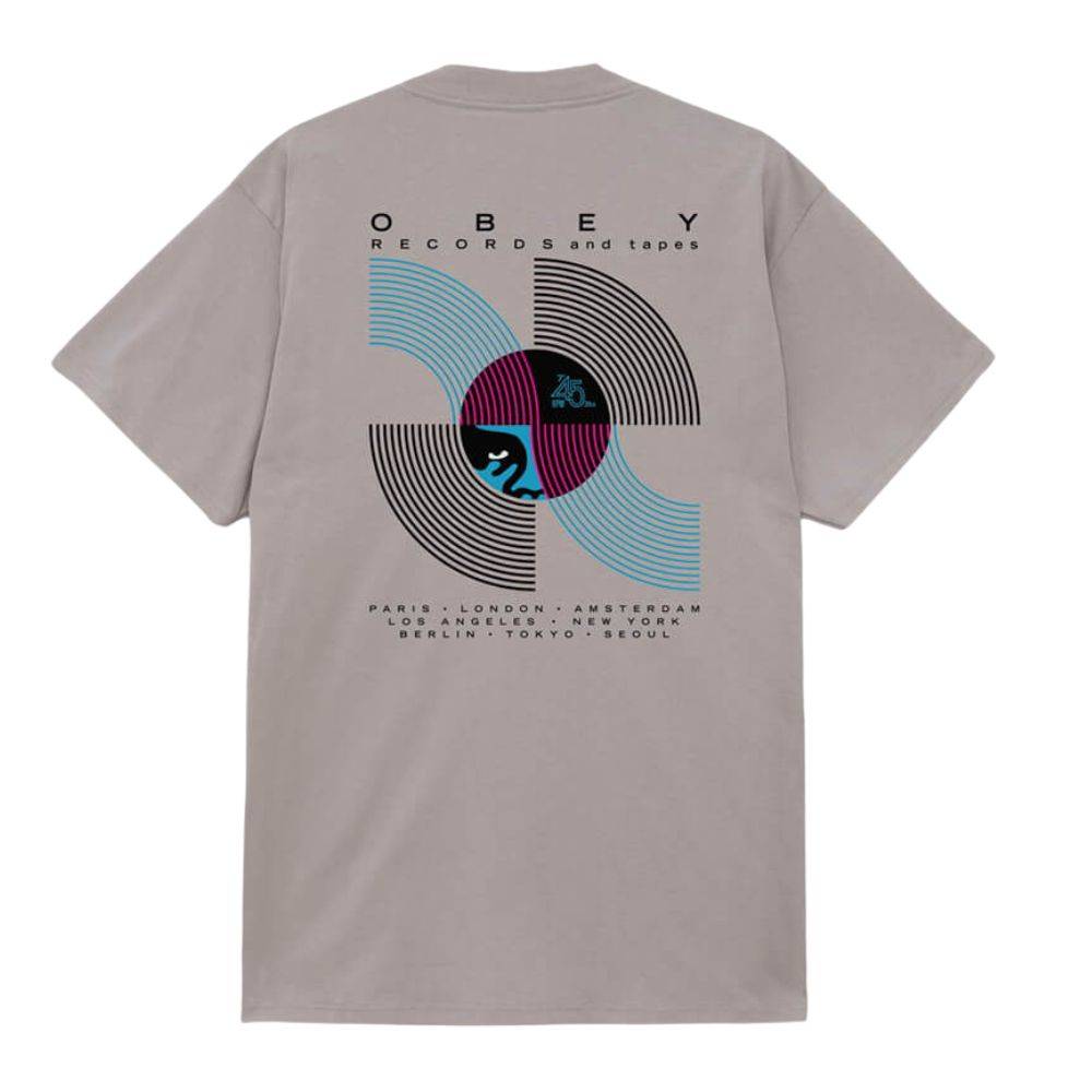 OBEY RECORDS AND TAPES TEE