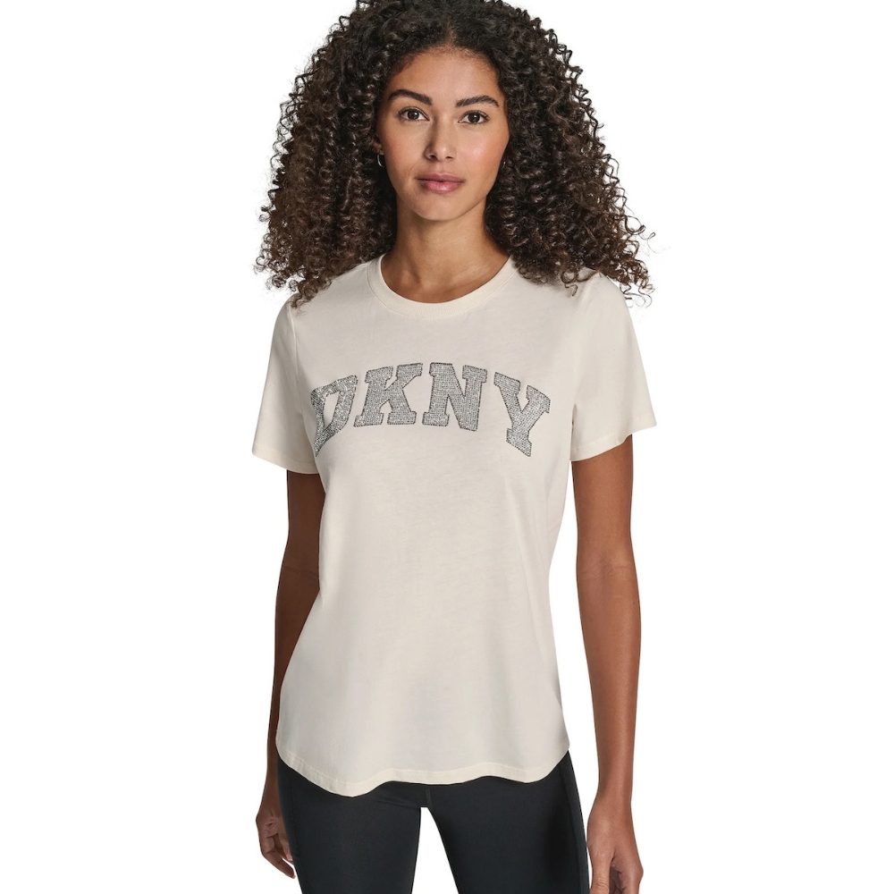 DKNY BEJEWELLED LOGO TEE