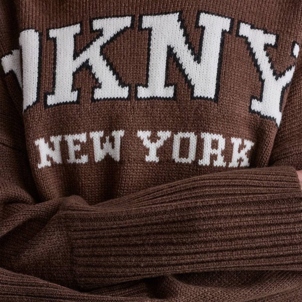 DKNY NEW YORK KNITTED CREW TOP