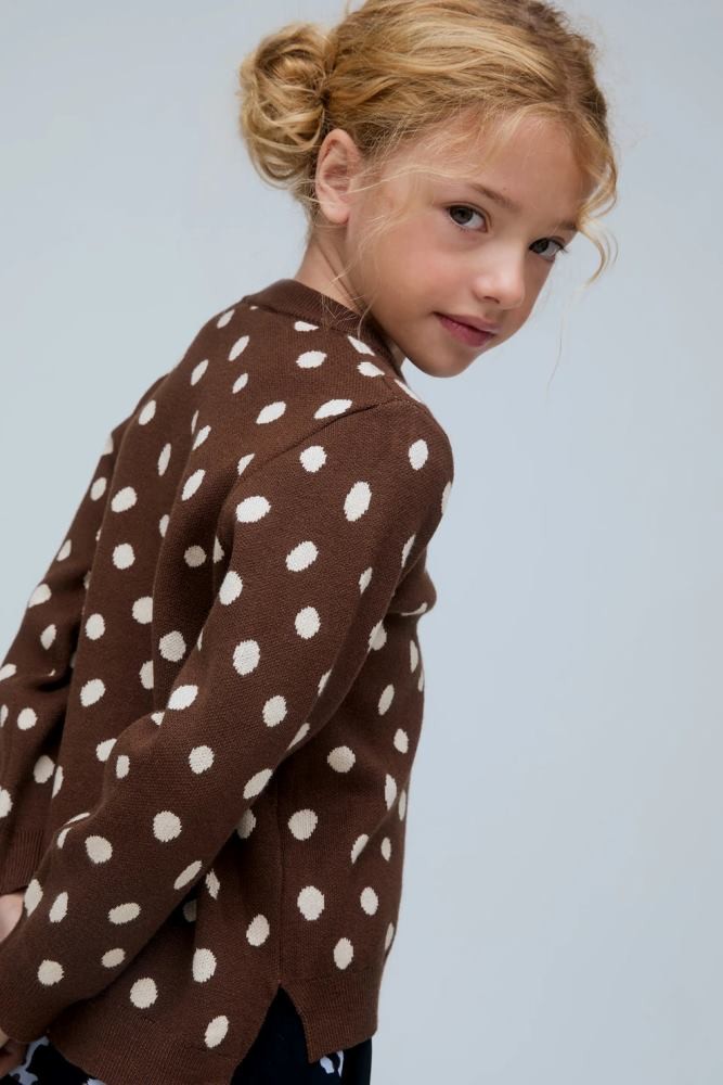 COMPANIA FANTASTICA CATAHOULA POLKA DOT KNIT SWEATER