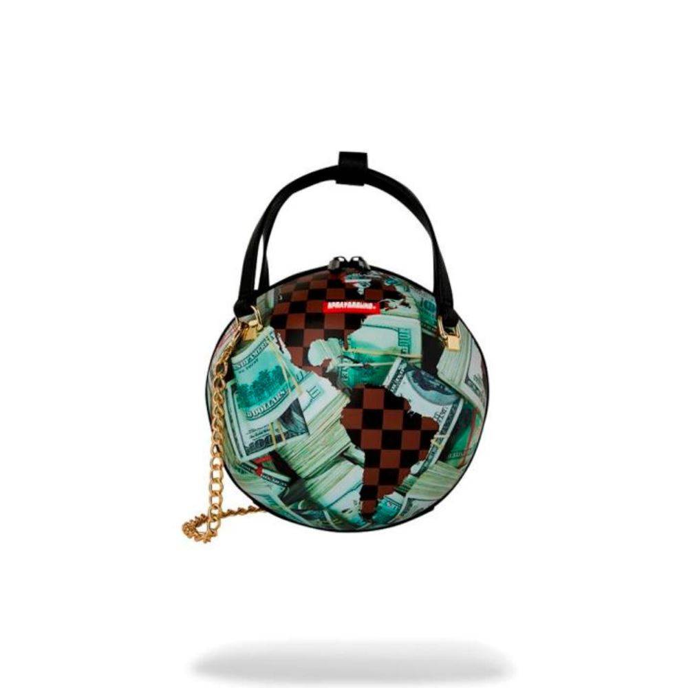 SPRAYGROUND MONEY BANKS GLOBE HANDBAG