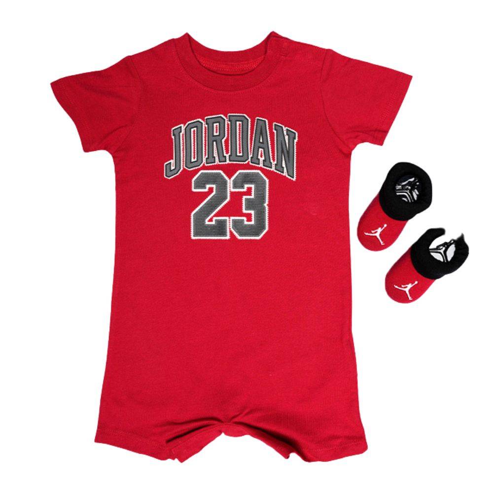 NIKE JORDAN BABY 23 ROMPER & BOOTIE SET