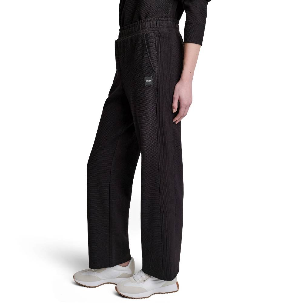 DKNY HIGH-RISE RIB TRACK PANTS