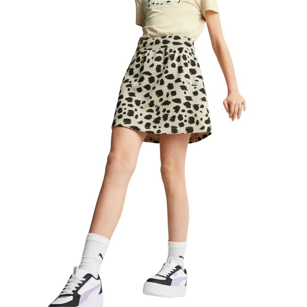 PUMA ESS+ ANIMAL PRINTED KNOTTED GIRLS SKIRT