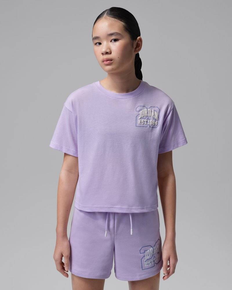 NIKE JORDAN GIRLS SECRET GARDEN COLLEGIATE TEE