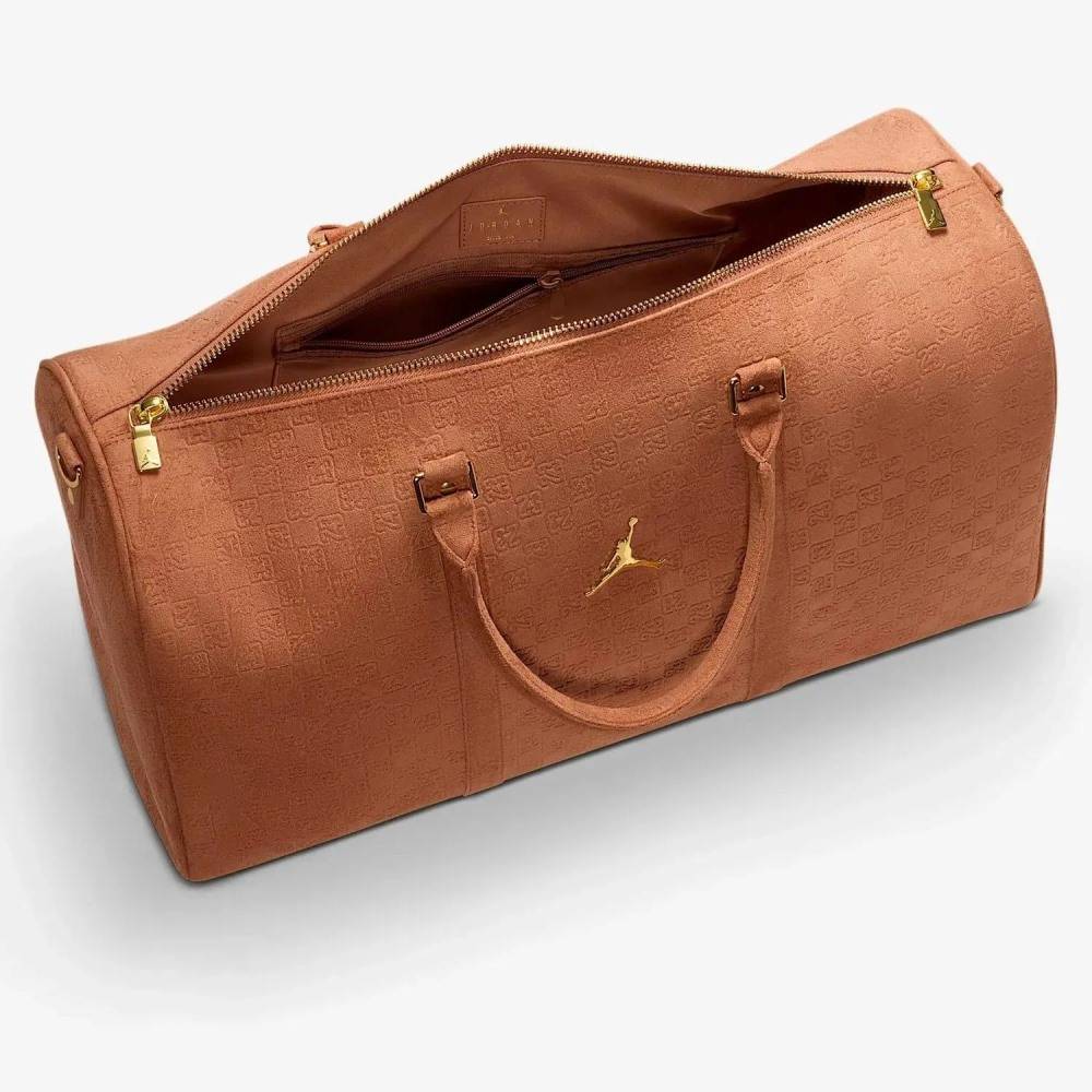 NIKE JORDAN SUEDE MONOGRAM DUFFLE
