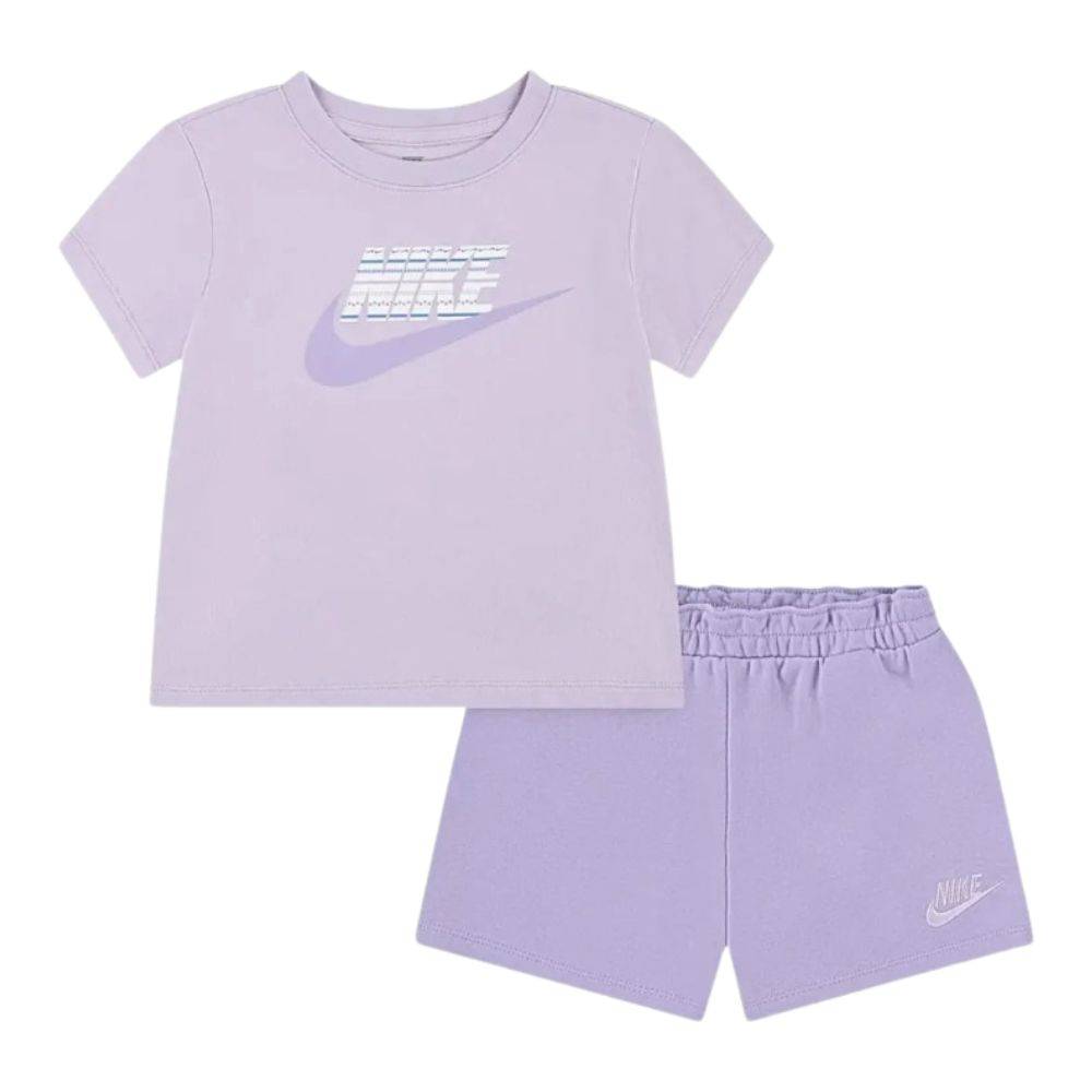 NIKE INFANT GIRLS JERSEY/FRENCH TERRY SHORT SET