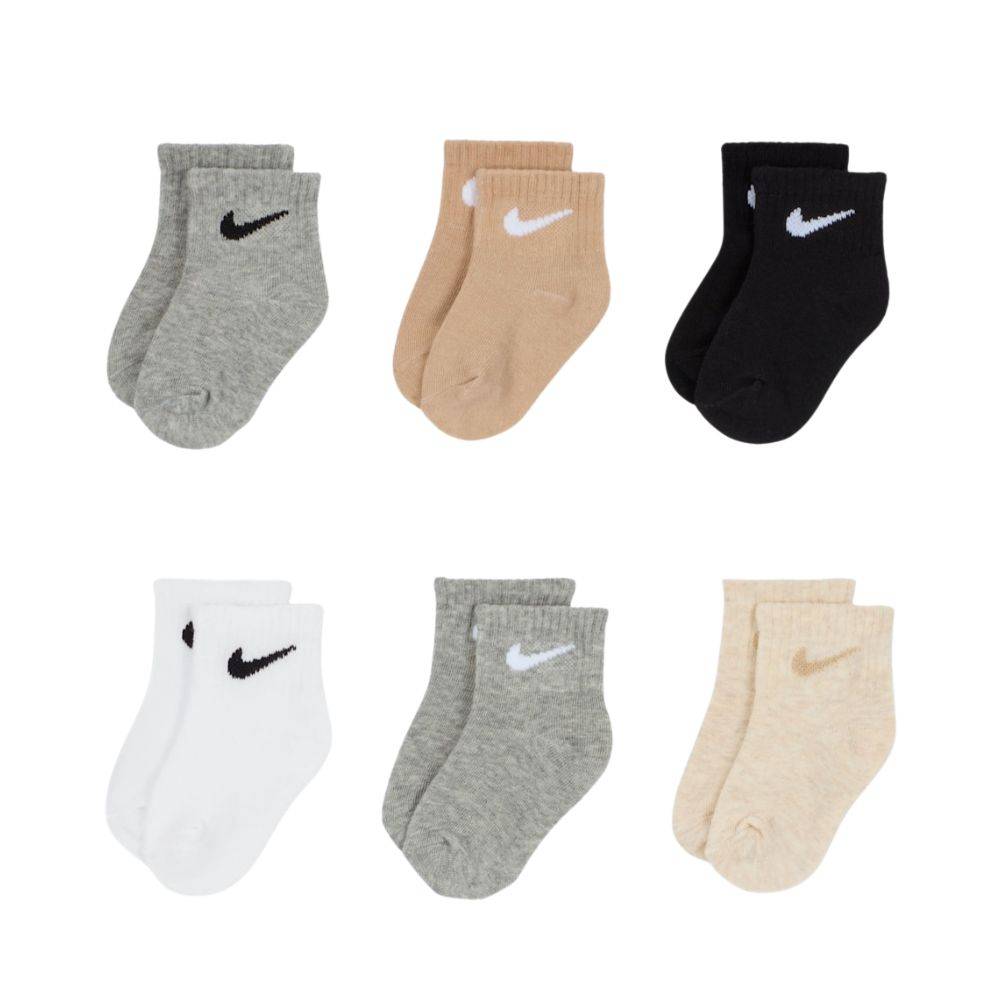 NIKE INFANT SWOOSH 6PK ANKLE SOCKS