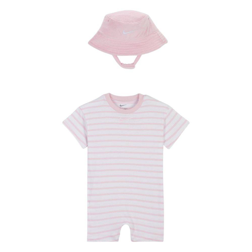 NIKE INFANT GIRLS TOWEL TERRY SS / SL ROMPER