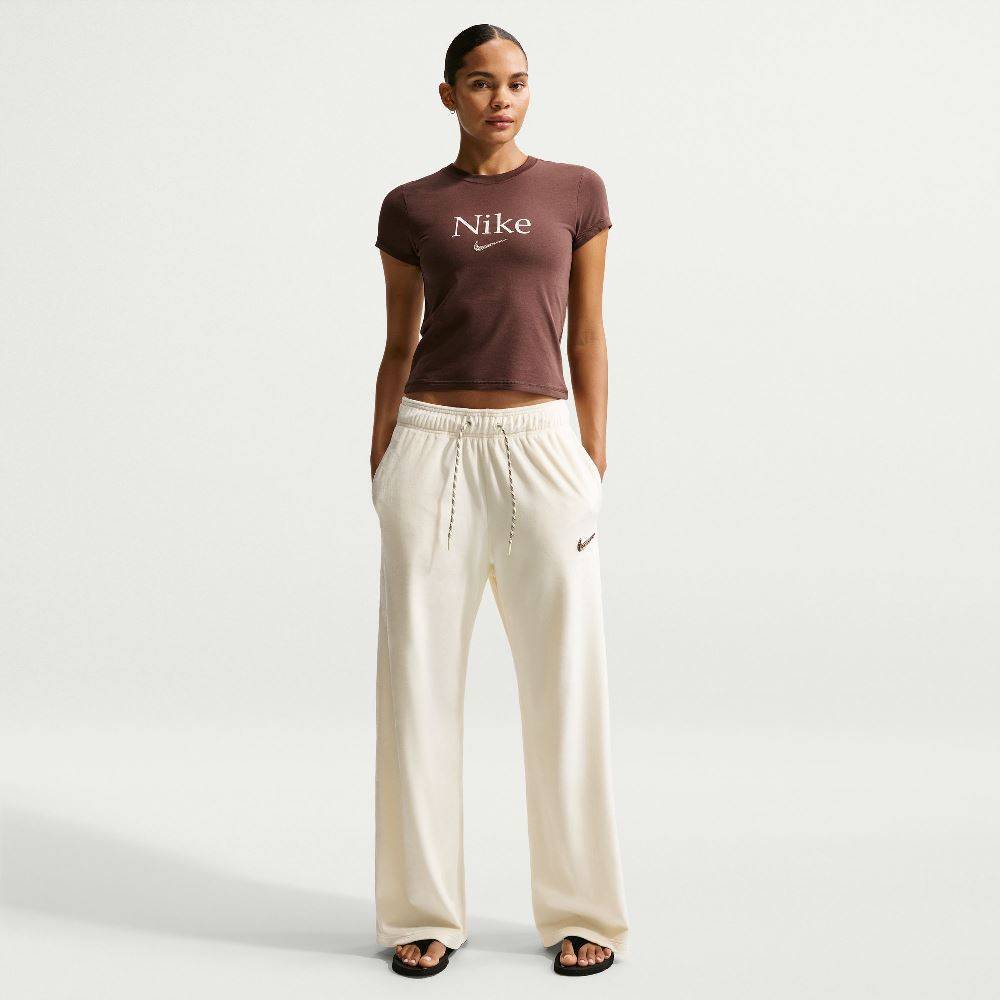NIKE NSW WOMENS HIGH-WAISTED WIDE-LEG VELOUR PANT