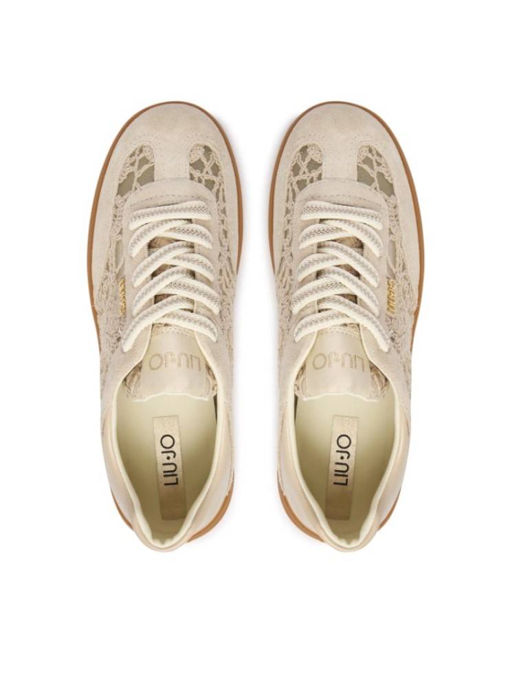 LIU JO CONNOR 03 - LOW SNEAKERS WITH MACRAME EMBROIDERY