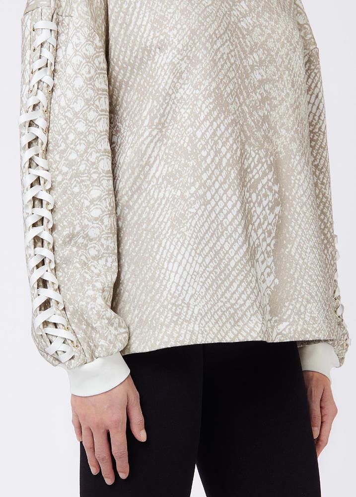 LIU JO SWEATSHIRT WITH ANIMAL PRINT