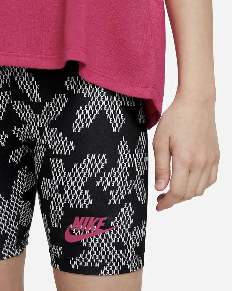 NIKE SPORT DAISY LITTLE GIRL BIKE SHORT SET