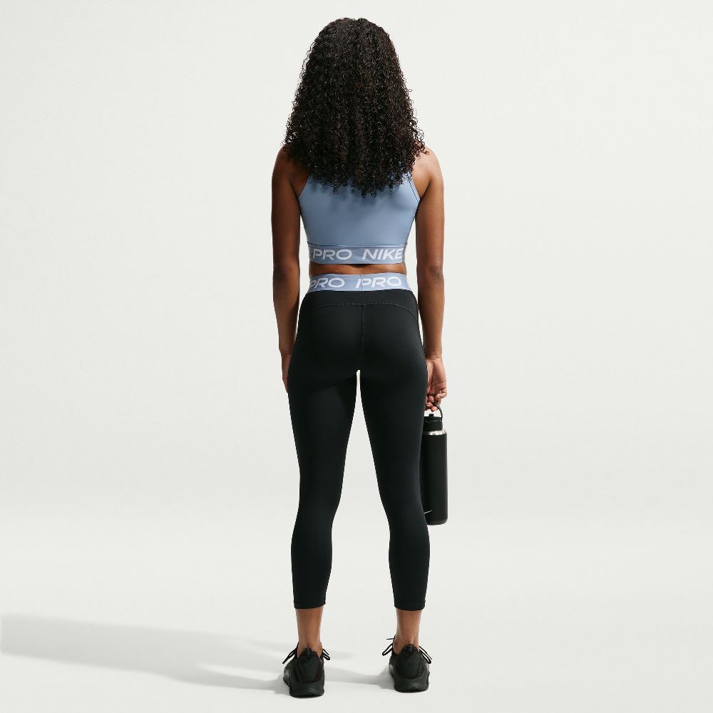 NIKE PRO MID-RISE FULL-LENGTH CROP LEGGINGS