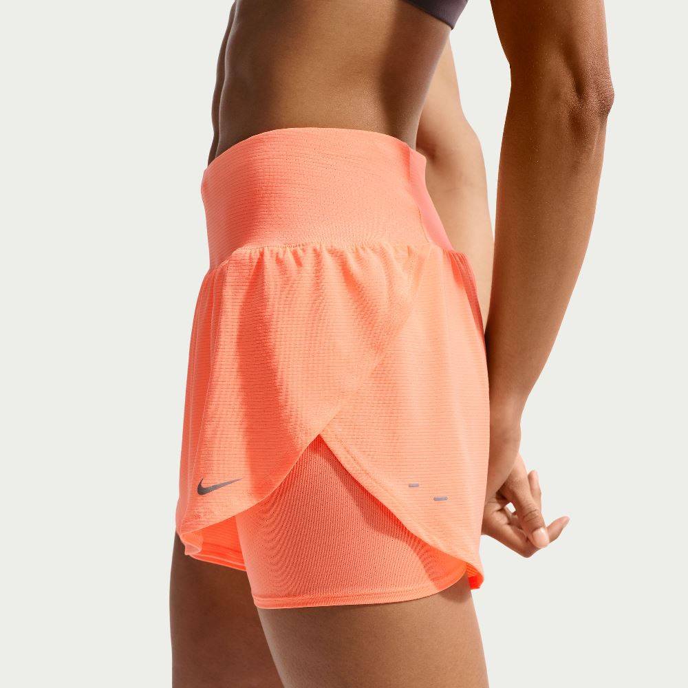 NIKE WOMENS MESH 2-IN-1 TRAINING SHORT