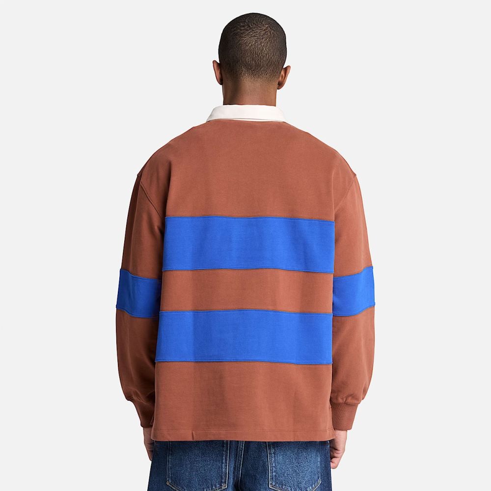 TIMBERLAND LONG SLEEVE RUGBY POLO LB SWEATSHIRT